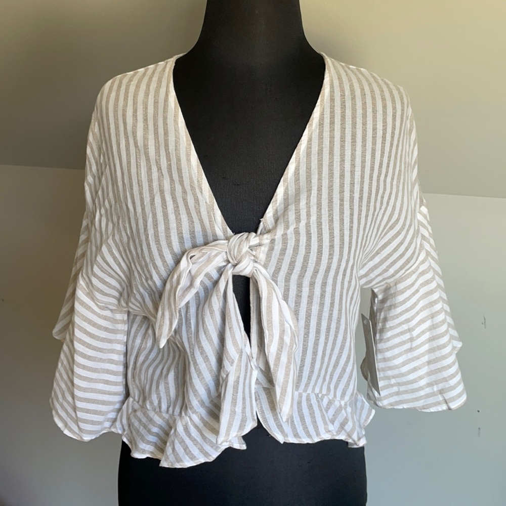 Striped tie top